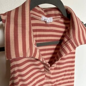 Ribbed Y2K  Stitch & Pine cropped top